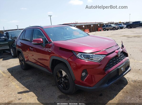 4T3R6RFV4MU017642 2021 TOYOTA RAV4 HYBRID Red Rear interior view