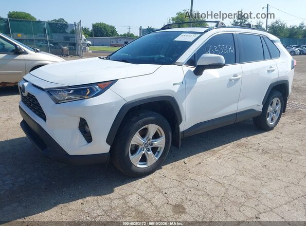 4T3R6RFV8MU013139 2021 TOYOTA RAV4 HYBRID White წინა მარცხენა ხედი სამი მეოთხედიდან