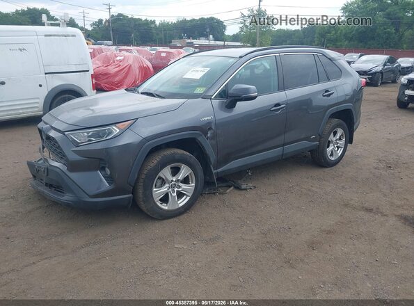 4T3RWRFV0MU014432 2021 TOYOTA RAV4 HYBRID Gray Передня ліва чверть