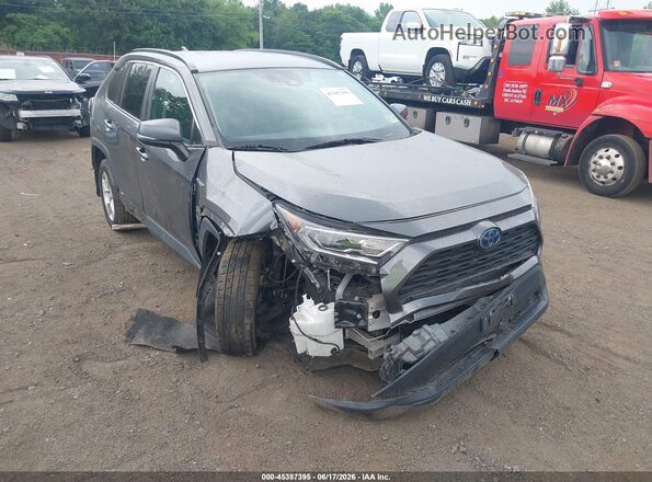 4T3RWRFV0MU014432 2021 TOYOTA RAV4 HYBRID Gray Вид спереду