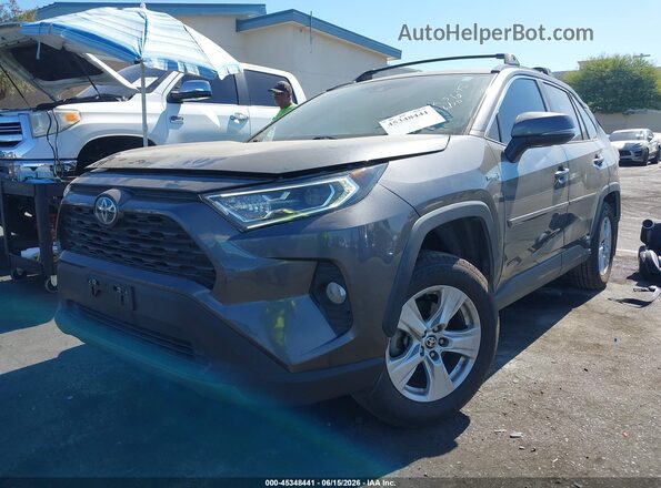 4T3RWRFV0MU040481 2021 TOYOTA RAV4 HYBRID Gray Front left