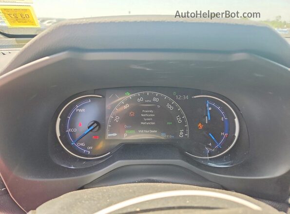 4T3RWRFV0RU136943 2024 TOYOTA RAV4 Silver Widok zestawu wskaźników