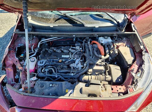 4T3RWRFV2MU047982 2021 TOYOTA RAV4 Burgundy ძრავის განყოფილების ხედი