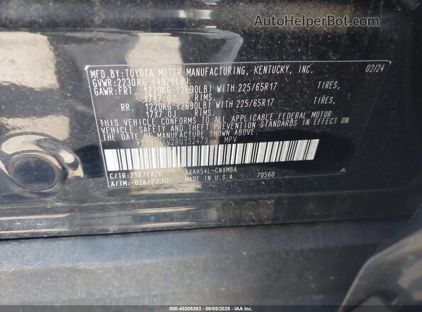 4T3RWRFV2RU132473 2024 TOYOTA RAV4 HYBRID Black 