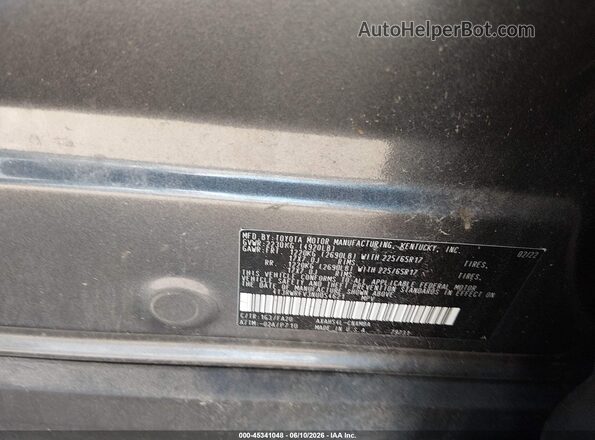 4T3RWRFV3NU054621 2022 TOYOTA RAV4 HYBRID Silver Շարժիչի բաժամունքի տեսք