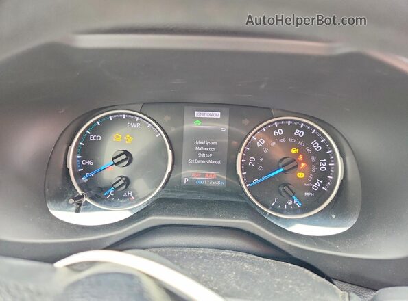 4T3RWRFV4MU023084 2021 TOYOTA RAV4 White Widok zestawu wskaźników