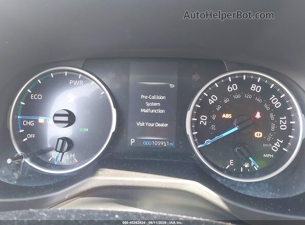 4T3RWRFV8MU033438 2021 TOYOTA RAV4 HYBRID Silver Vista de los asientos traseros