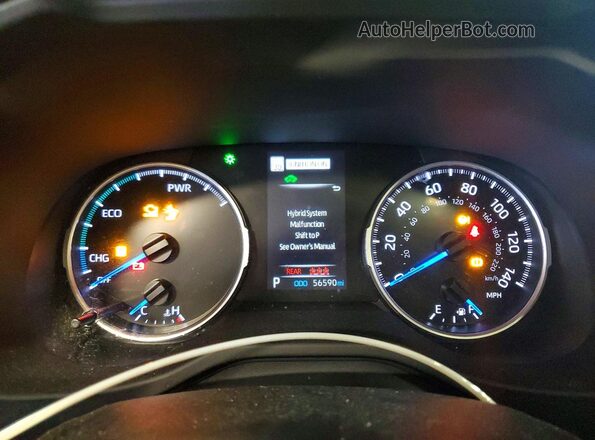 4T3RWRFV8NU068711 2022 TOYOTA RAV4 Gray ხელსაწყოთა პანელის ხედი