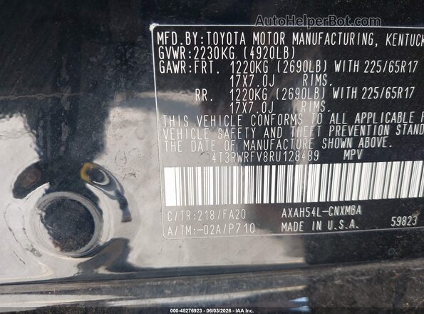 4T3RWRFV8RU128489 2024 TOYOTA RAV4 HYBRID Черный 