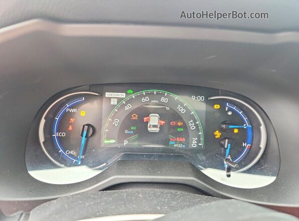 4T3RWRFV9SU210964 2025 TOYOTA RAV4 White Instrument cluster view