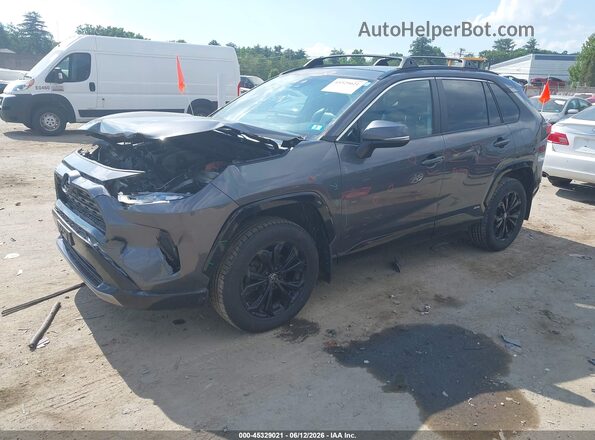 4T3T6RFVXNU066366 2022 TOYOTA RAV4 HYBRID Gray Առջևի ձախ երեք քառորդ տեսարան