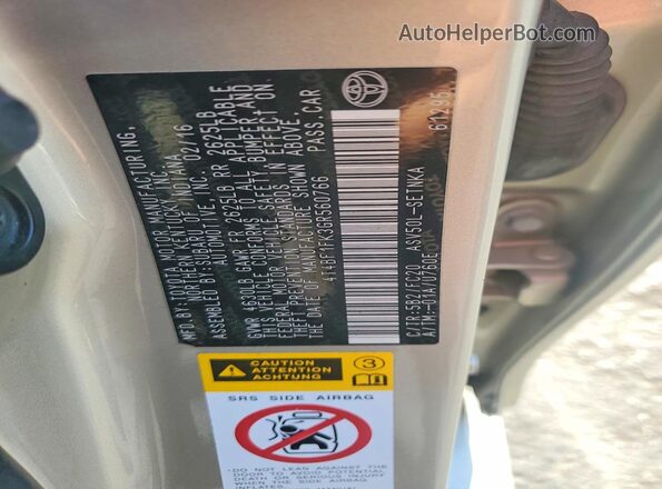 4T4BF1FK3GR560766 2016 TOYOTA CAMRY Gray ძრავის განყოფილების ხედი