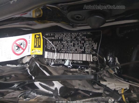 4T4BF1FK8GR526371 2016 TOYOTA CAMRY Black Widok komory silnika