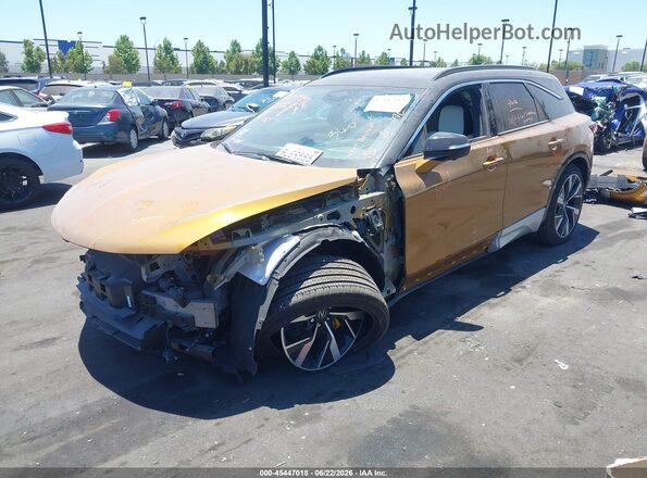 4W5XHPRL3RZ515275 2024 ACURA ZDX Brown Առջևի ձախ երեք քառորդ տեսարան