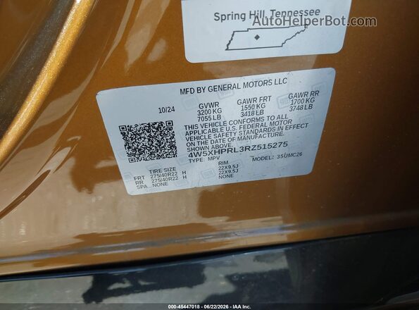 4W5XHPRL3RZ515275 2024 ACURA ZDX Brown Շարժիչի բաժամունքի տեսք