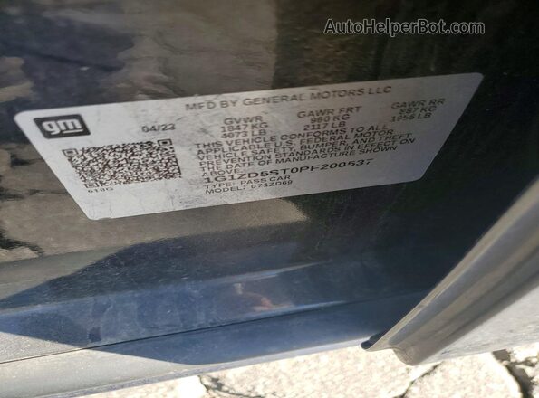 1G1ZD5ST0PF200537 2023 CHEVROLET MALIBU Charcoal VIN sticker view