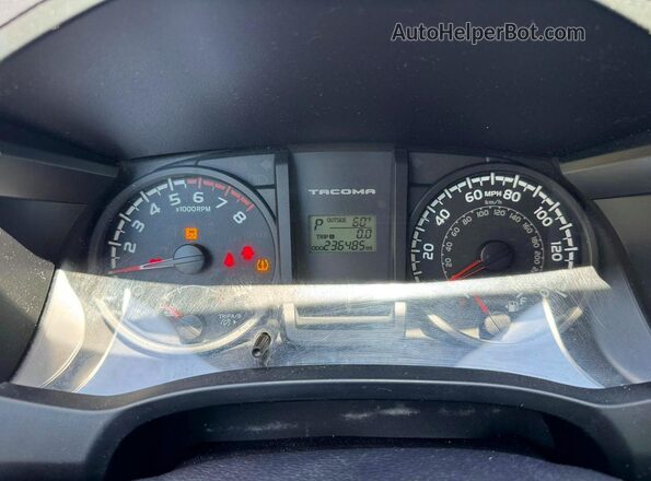 5TFRX5GNXGX059544 2016 TOYOTA TACOMA Угольный Вид панели приборов