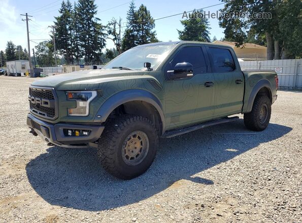 1FTFW1RG0JFE50132 2018 FORD F150 Green Tył lewy