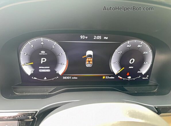 5N1DL1FRXNC330962 2022 INFINITI QX60 Gray Սարքավորումների վահանակի տեսք