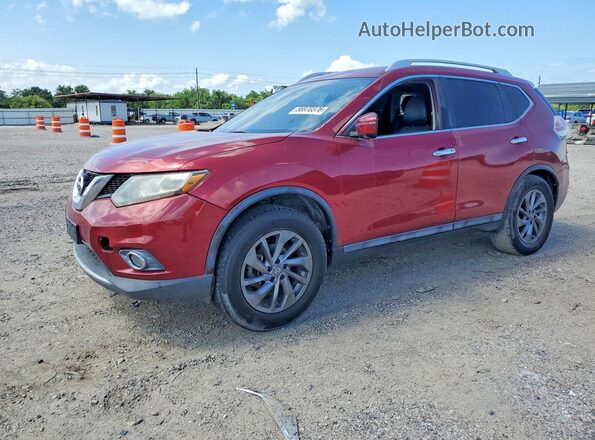 5N1AT2MVXGC732900 2016 NISSAN ROGUE Red Rear left