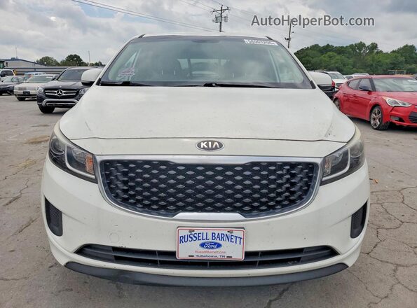 KNDMB5C10G6188300 2016 KIA SEDONA White Հետևի տեսք