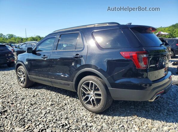1FM5K8GT9HGB03222 2017 FORD EXPLORER Черный Задняя правая четверть