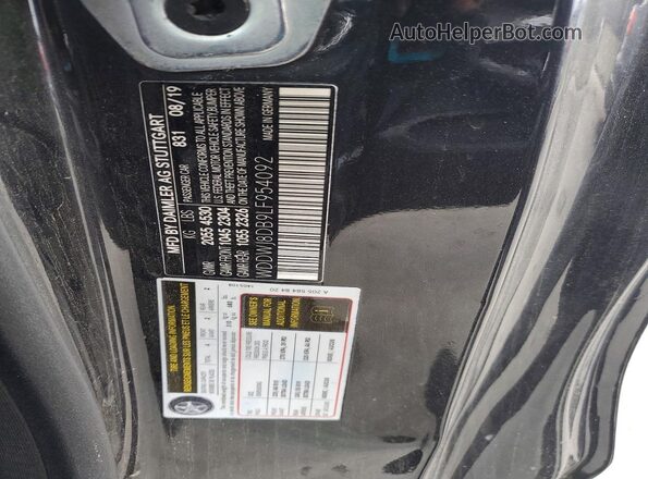 WDDWJ8DB9LF954092 2020 MERCEDES-BENZ C Gray Вид наклейки з VIN-кодом
