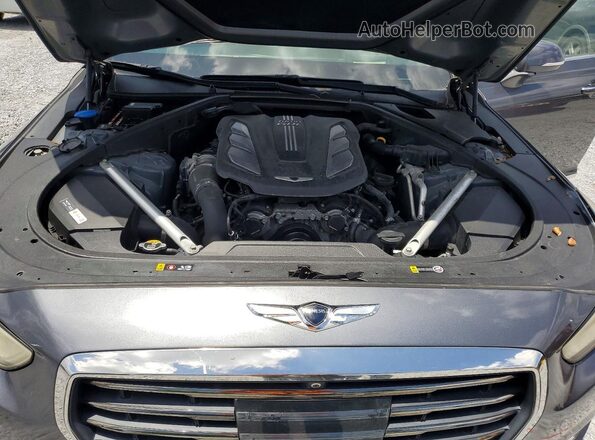 KMHG34JA0HU022990 2017 GENESIS G90 Gray Շարժիչի բաժամունքի տեսք