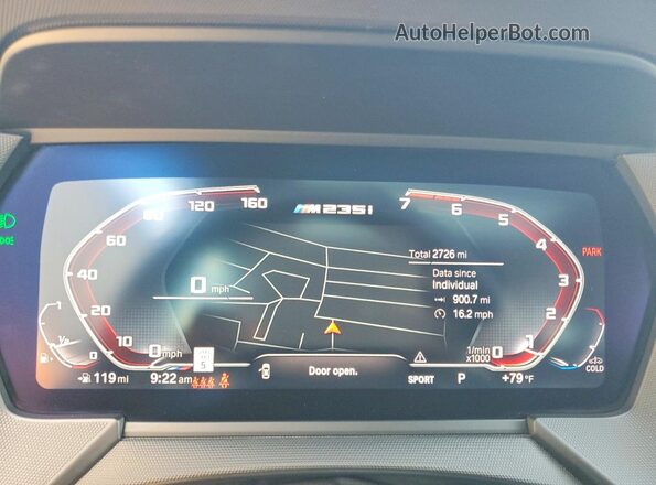 WBA13AL0XR7R84109 2024 BMW M2 Gray უკანა სავარძლების ხედი