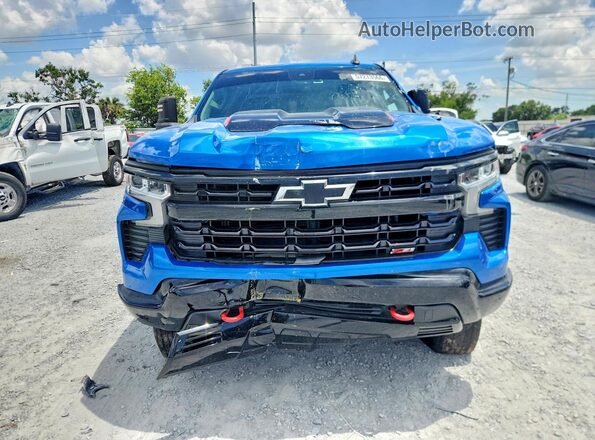 3GCUDFED4NG674658 2022 CHEVROLET SILVERADO Blue Rear view