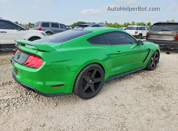 1FA6P8CFXK5116807 2019 FORD MUSTANG Зеленый Передняя правая четверть