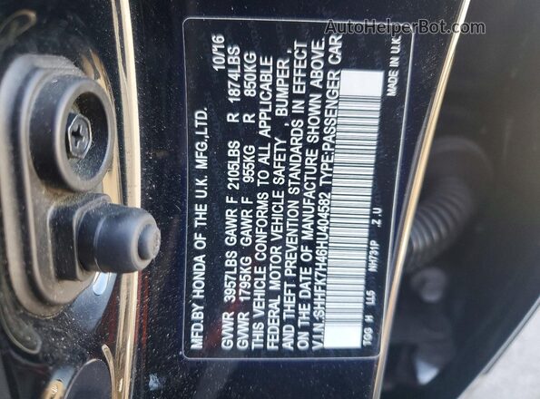 SHHFK7H46HU404582 2017 HONDA CIVIC Black 
