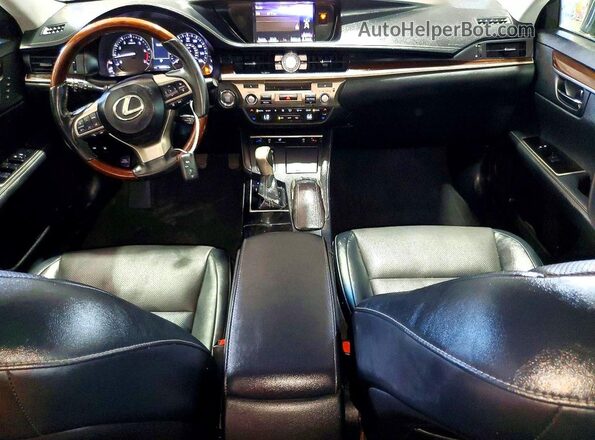 58ABK1GG1HU053519 2017 LEXUS ES Black Widok zestawu wskaźników