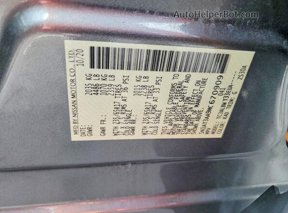 5N1AT3AA9MC670909 2021 NISSAN ROGUE Gray 