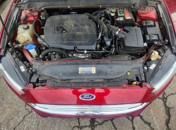 3FA6P0HD3GR295625 2016 FORD FUSION Red ძრავის განყოფილების ხედი