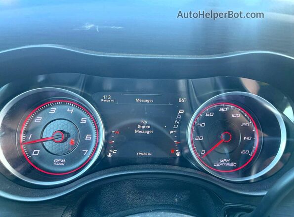 2C3CDXKT6JH203719 2018 DODGE CHARGER White Instrument cluster view