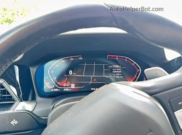 3MW5R7J02L8B39234 2020 BMW 3 SERIES Gray Widok zestawu wskaźników