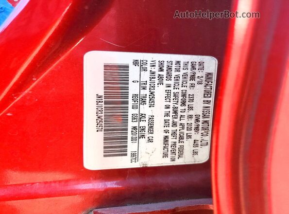 JN1BJ1CR2JW254574 2018 NISSAN ROGUE Red 