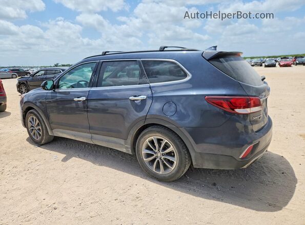 KM8SM4HF2KU305259 2019 HYUNDAI SANTA FE Синий Задняя правая четверть