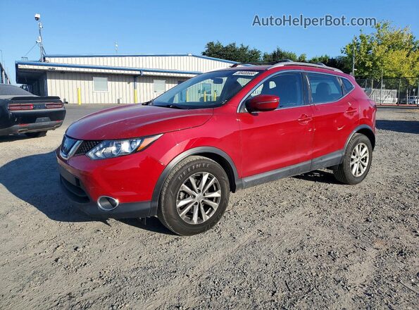 JN1BJ1CR2JW254574 2018 NISSAN ROGUE Red 
