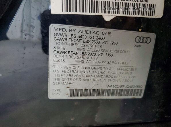 WA1C2AFP4GA034880 2016 AUDI Q5 Blue 