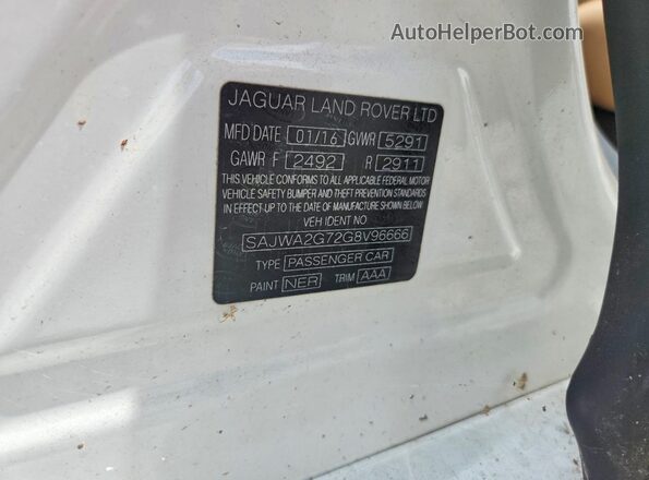 SAJWA2G72G8V96666 2016 JAGUAR XJL White 