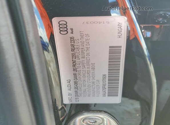 WAUA7GFF9G1070506 2016 AUDI A3 Black 