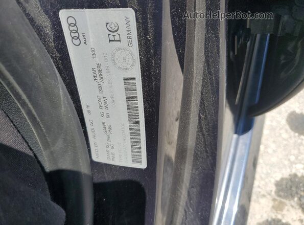 WAUWFAFC7HN034304 2017 AUDI S7 Black VIN կոդի պիտակի տեսք
