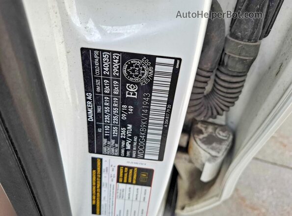 WDC0G4KB9KV141943 2019 MERCEDES-BENZ GLC-CLASS White Սալոնի հետևի տեսք