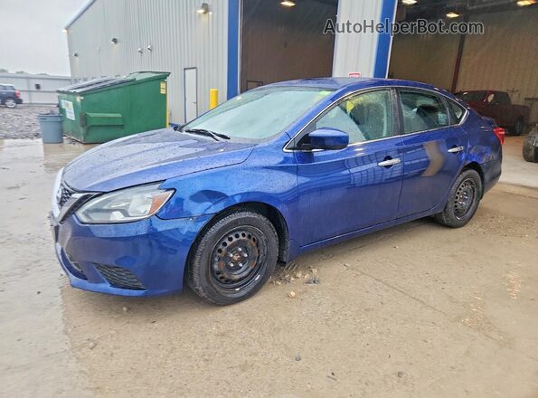 3N1AB7AP2JY320496 2018 NISSAN SENTRA Синий Задняя левая четверть