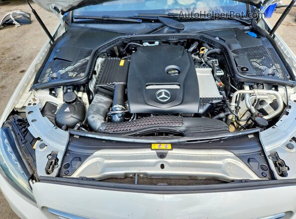 55SWF4JB8HU226539 2017 MERCEDES-BENZ C White Engine compartment view