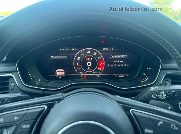 WAUB4AF40JA003891 2018 AUDI S4 Blue ხელსაწყოთა პანელის ხედი