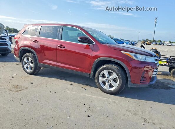 5TDZZRFH9KS296411 2019 TOYOTA HIGHLANDER Red Front view