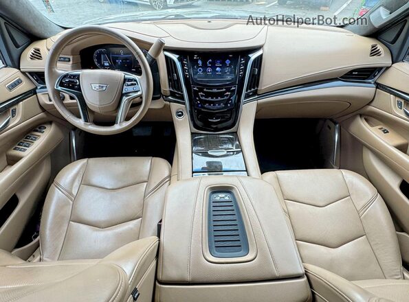 1GYS3DKJ7KR173584 2019 CADILLAC ESCALADE Gray Rear seats view